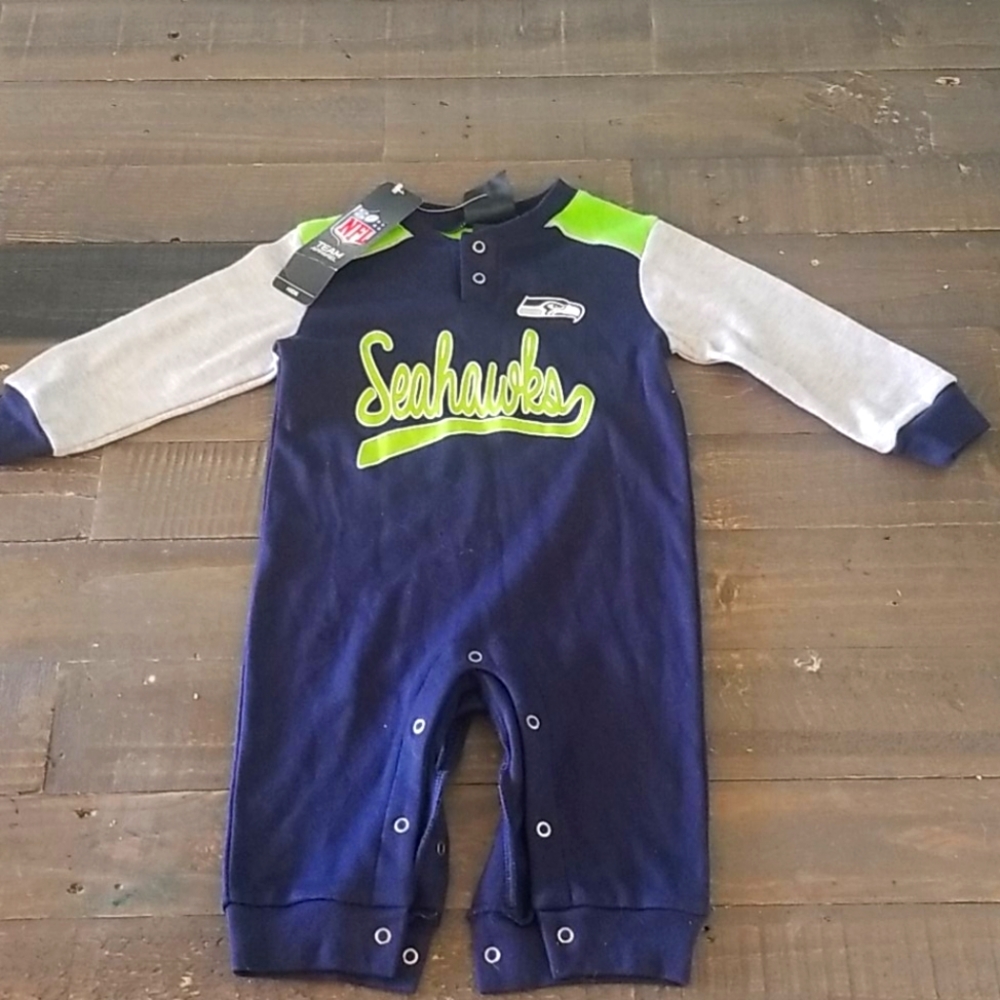 6-9 month Seahawks Romper